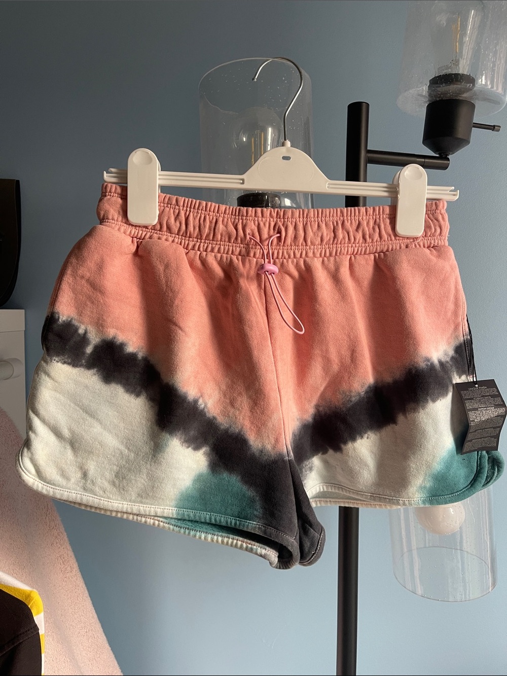 Forever 21 Women's Tie-Dye Athletic Shorts in Pink, Black, White & Teal